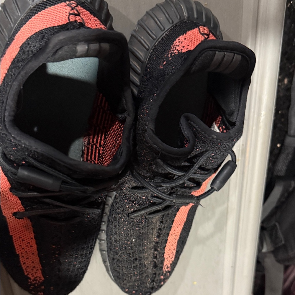 adidas Kids Black and Coral Sneakers - Picture 2 of 3